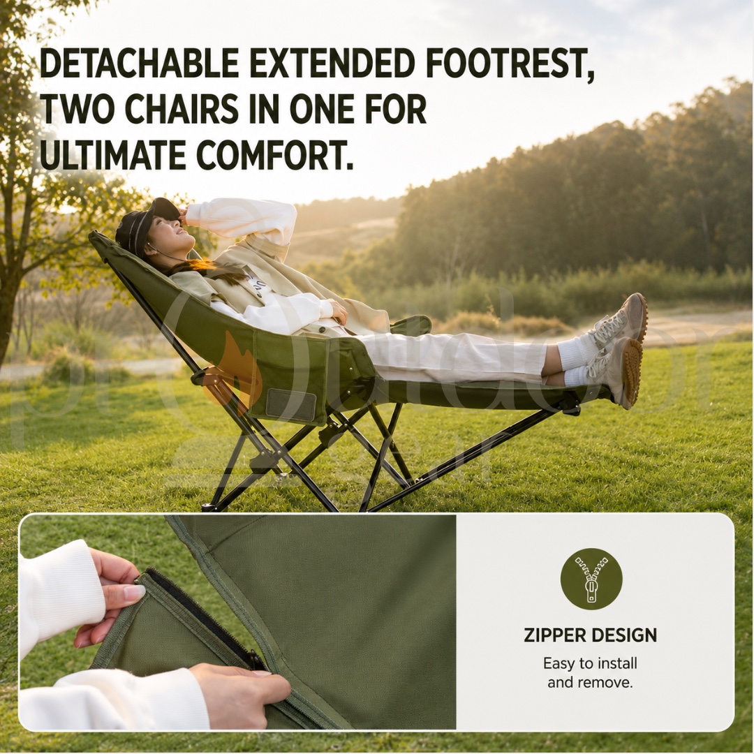 NATUREHIKE Sea Star 001 CNK2550JJ019 High Back Padded Moon Chair Outdoor Folding Camping Reclining Chair