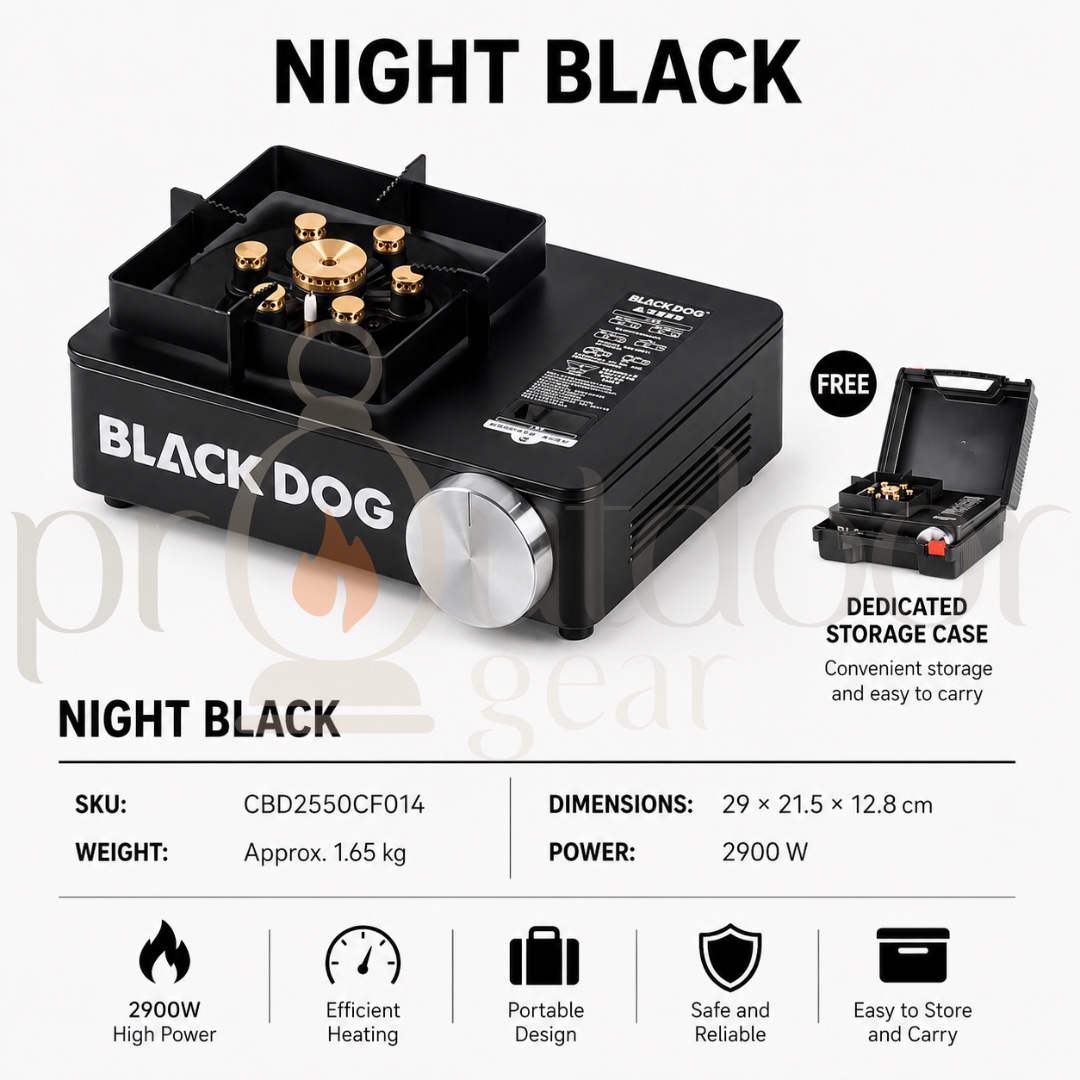 BLACKDOG Tuoyan CBD2550CF014 Portable Cassette Gas Stove 3500W Outdoor & Home Cooking Burner