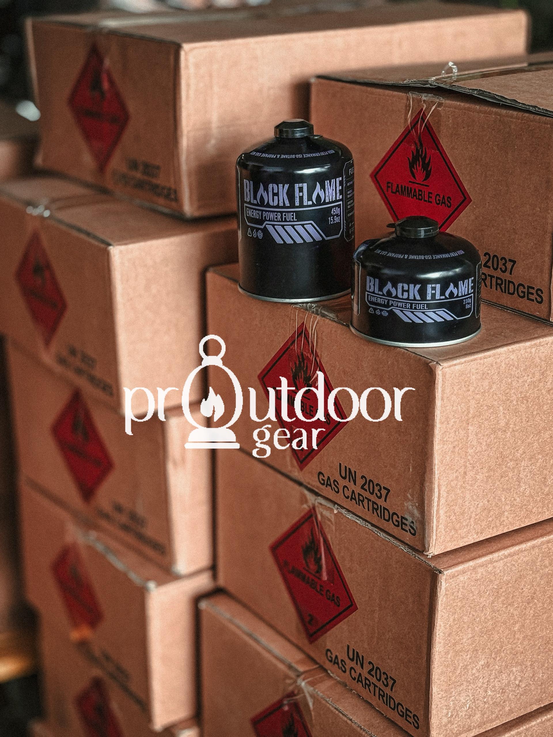 Black Flame Butane Gas Cartridge 230g 450g