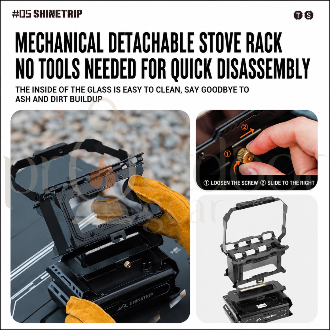 SHINETRIP A571 05 Flame Dance Fire Stove Portable Kerosene Camping Heater Cooking Stove with Storage Bag