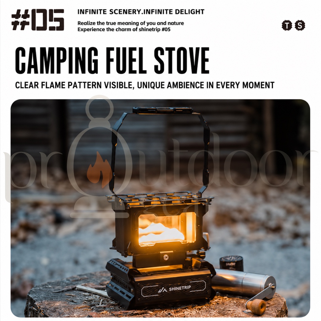 SHINETRIP A571 05 Flame Dance Fire Stove Portable Kerosene Camping Heater Cooking Stove with Storage Bag