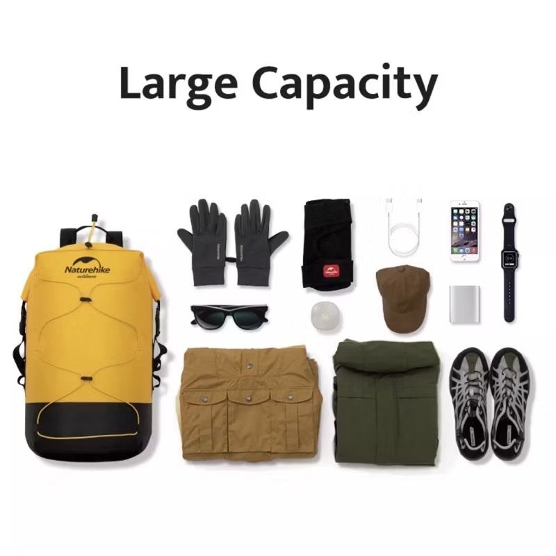 Naturehike 20L/30L/40LTPU Waterproof Backpack Ultralight Outdoor Camping Dry Wet Separation IPX6Waterproof Bag NH21FSB04