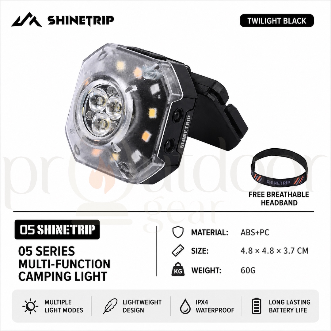 SHINETRIP A604 Multifunction Camping Light 1000LM IPX4 Waterproof Wave Sensor Rechargeable Headlamp Outdoor Light