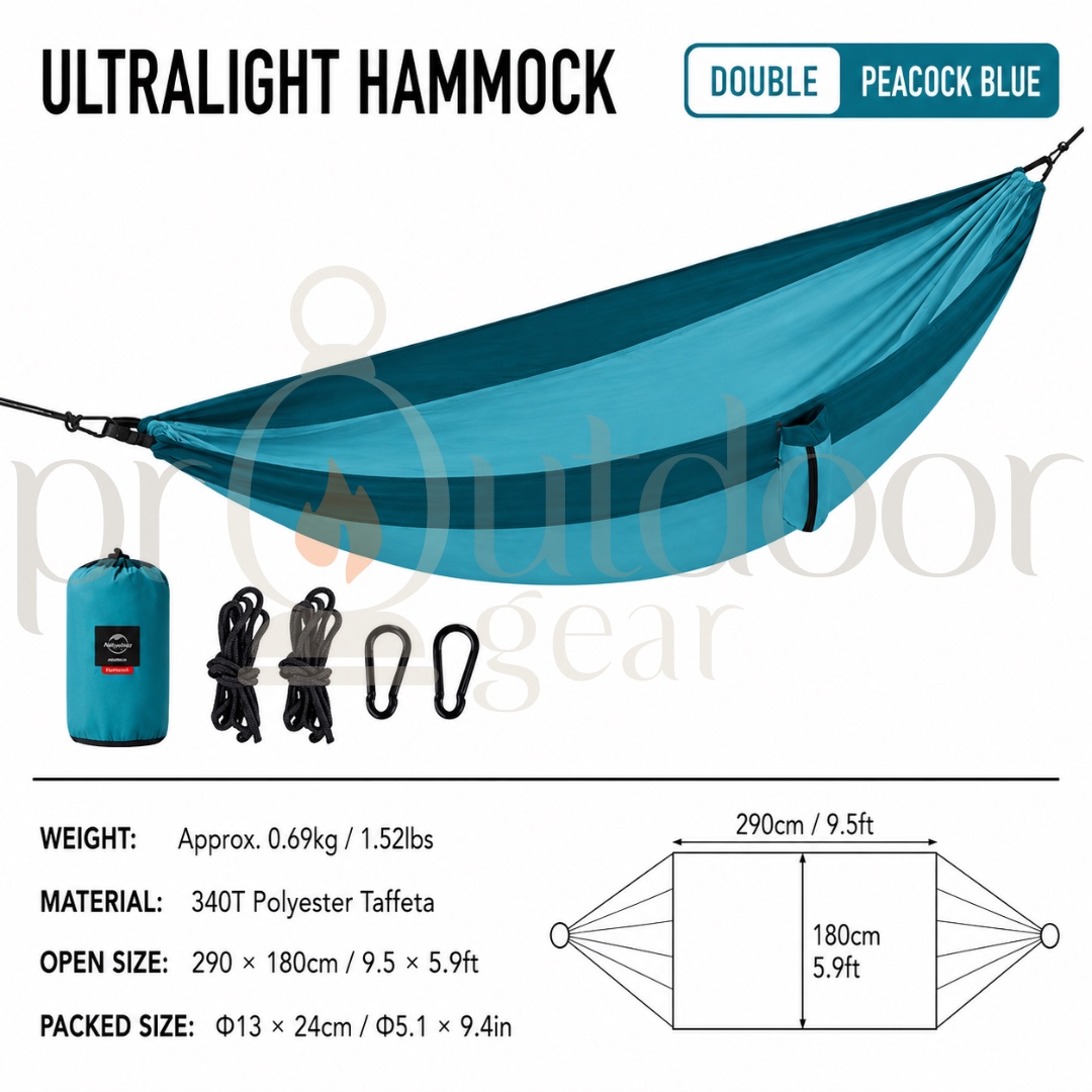 NATUREHIKE NH21DC011 Hammock Ultralight 600g Tear Resistant Fabric Anti-rollover Hanging