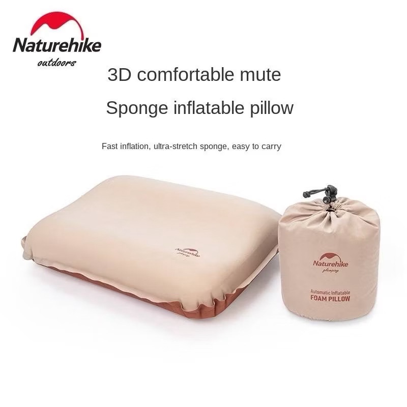 NATUREHIKE NH21ZT001 Outdoor 3D Comfortable Silent Foam Pillow Camping Travel Portable Easy Storage Inflatable