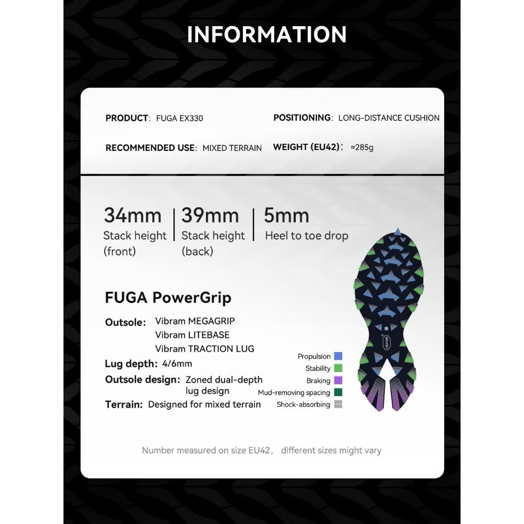 Kailas FUGA EX330 (Men) Trail Running Shoes for Ultra-Endurance Run