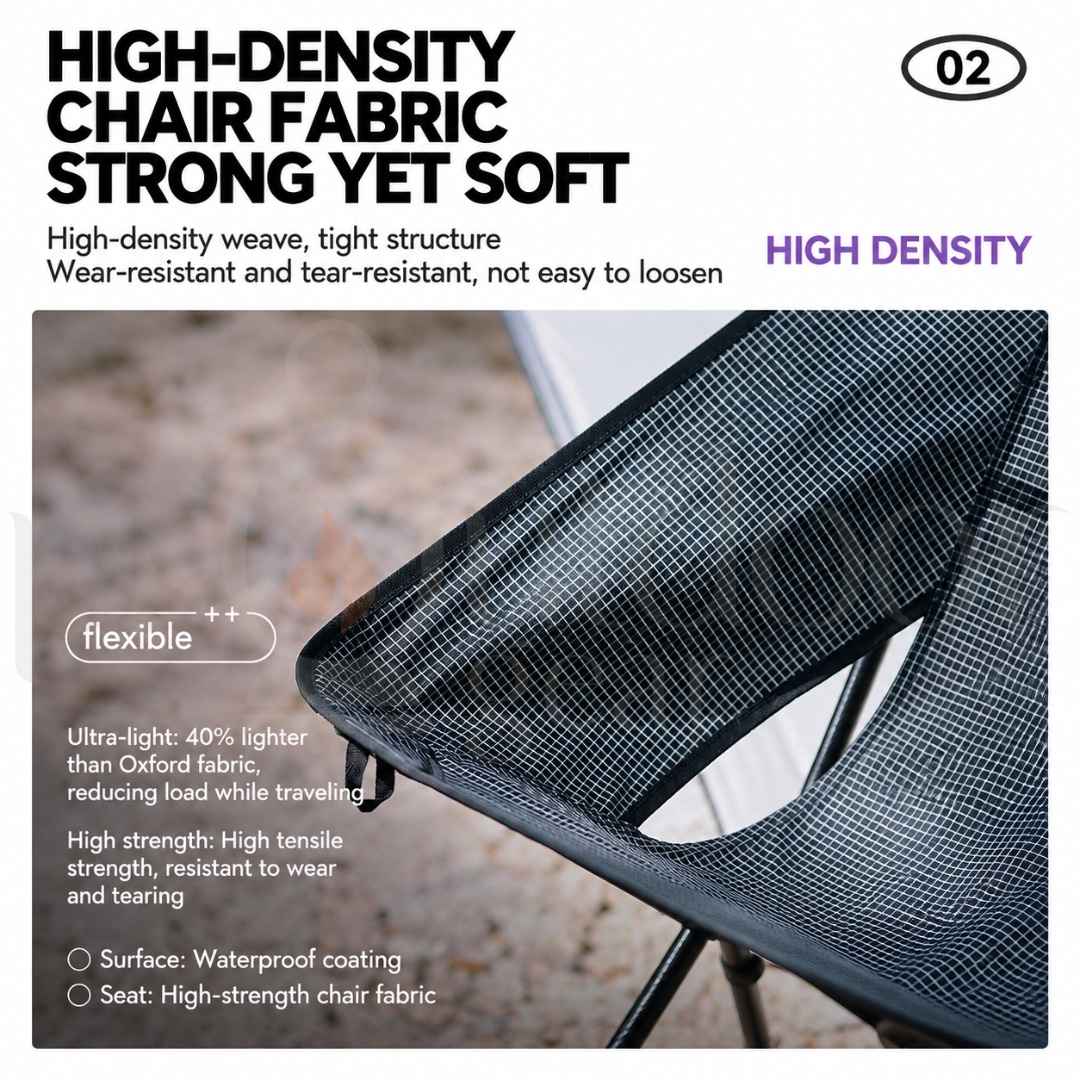 GOOUT SPRINGHILL High Back Moon Chair Carbon Fiber Lightweight Folding Camping Chair Outdoor Portable Chair