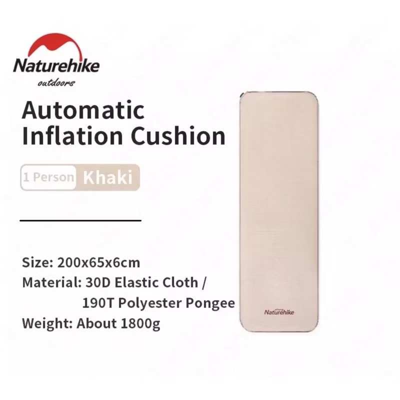 NATUREHIKE NH21FCD11 Outdoor Automatically Inflatable Sleeping Pad 30D Elastic Cloth Sponge Mute Cushion Camping