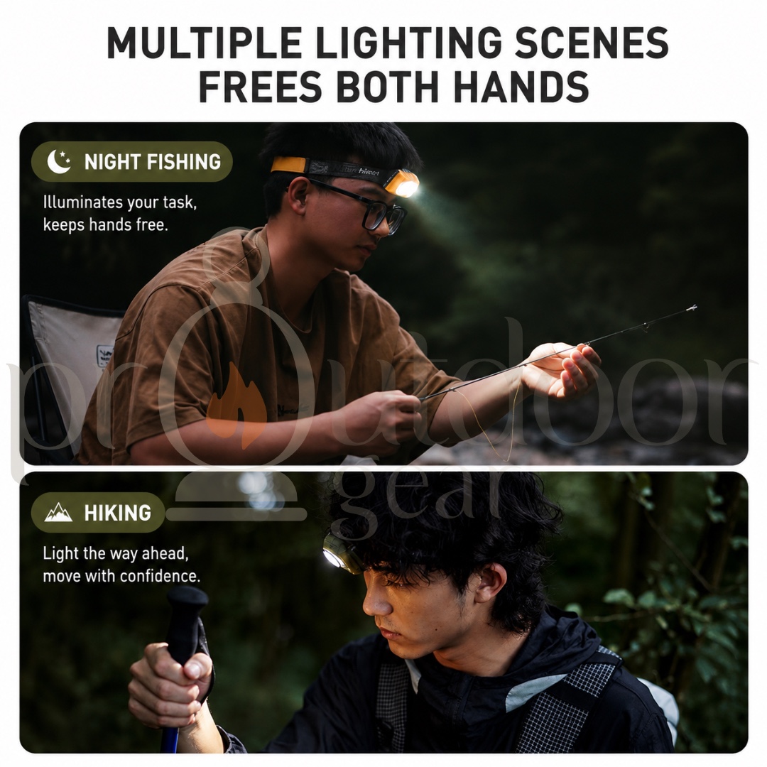 NATUREHIKE CNK2300DQ016 IP68 Headlamp Waterproof Dustproof Ultralight Tent Latren Head lamp Hiking Fishing Lights