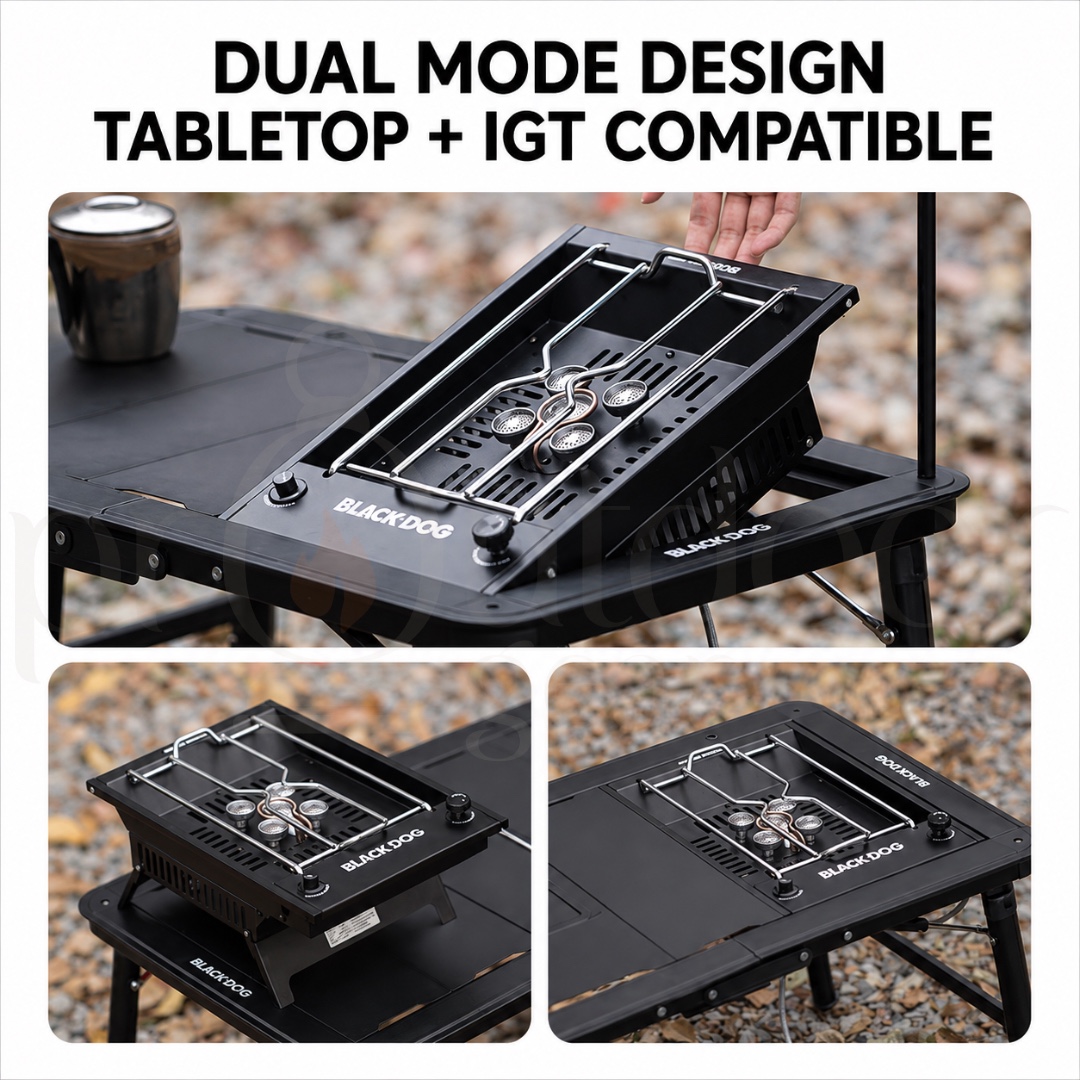 BLACKDOG Baishi Folding Table Camping Table and Chairs Korean IGT Table Aluminum Alloy Outdoor Portable Camping Table