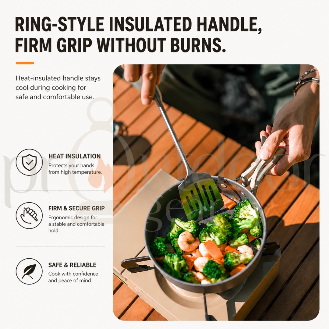 NATUREHIKE CNK2450CF010 Cookware Outdoor Cooking Set Kettle Pot for Hiking BBQ Picnic Equipment Camping Tableware