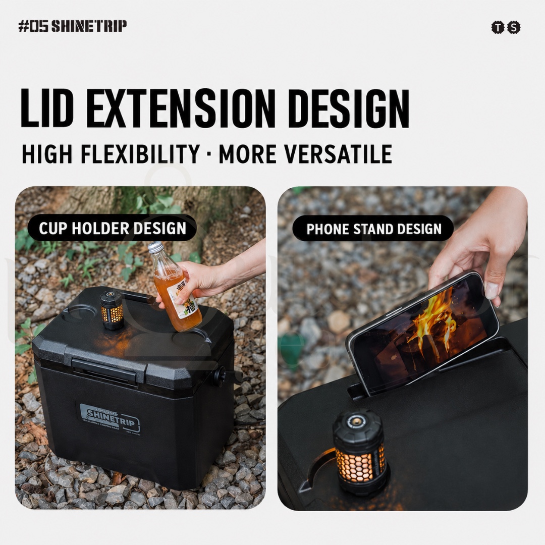 SHINETRIP A608 Ice Peak Tactical Cooler Box 16L 22L 72H Cold Retention Camping Ice Box Portable Outdoor Cooler
