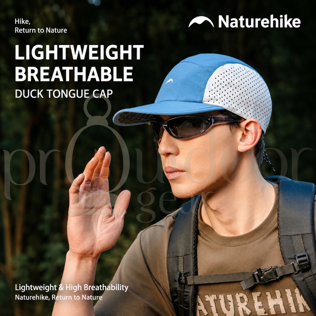 NATUREHIKE CYY2551FS013 Lightweight Breathable Sports Cap UPF50+ Quick Dry Running Hiking Trail Outdoor Mesh Hat