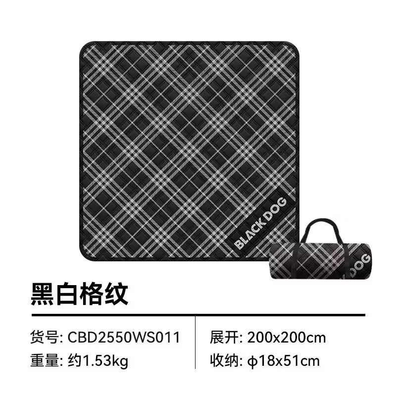 BLACKDOG CBD2550WS011 Outdoor Ultrasonic 2X2M Picnic Mat Moisture-Proof Thickened Outing Camping