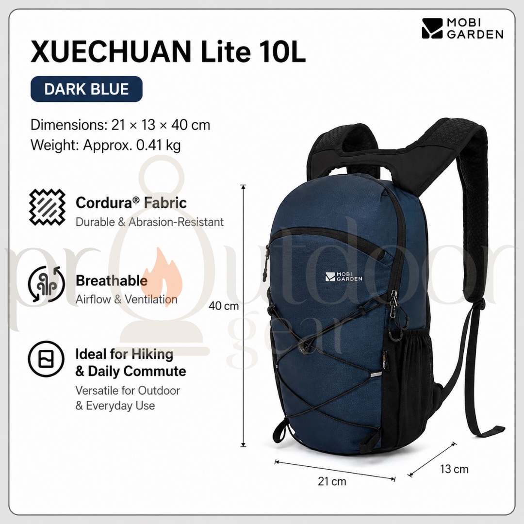 MOBI GARDEN XUECHUAN Lite Hiking Backpack 10L 18L 28L Cordura Outdoor Daypack Travel Backpack Camping Bag