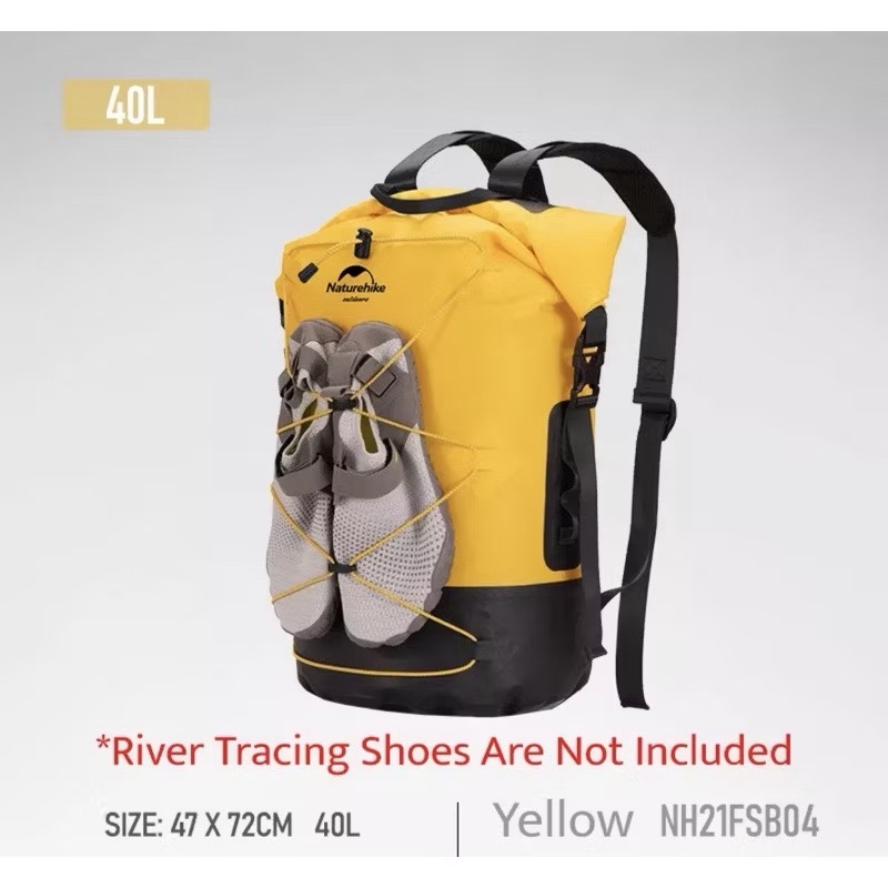 Naturehike 20L/30L/40LTPU Waterproof Backpack Ultralight Outdoor Camping Dry Wet Separation IPX6Waterproof Bag NH21FSB04