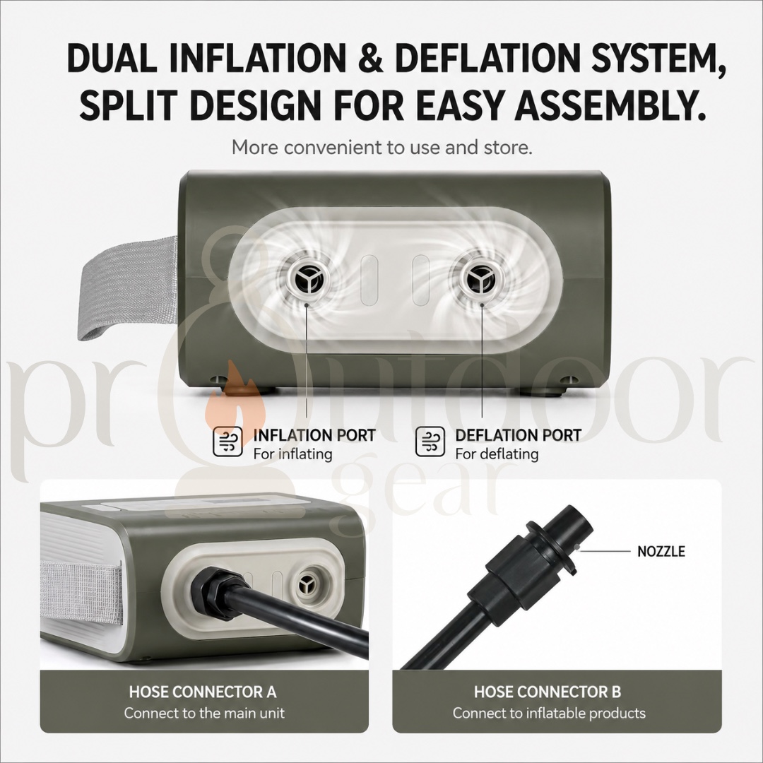 NATUREHIKE CNK2550ZM010 Wind-Max Portable Electric Air Pump 20PSI Rechargeable Inflator Deflator for Air Mattress