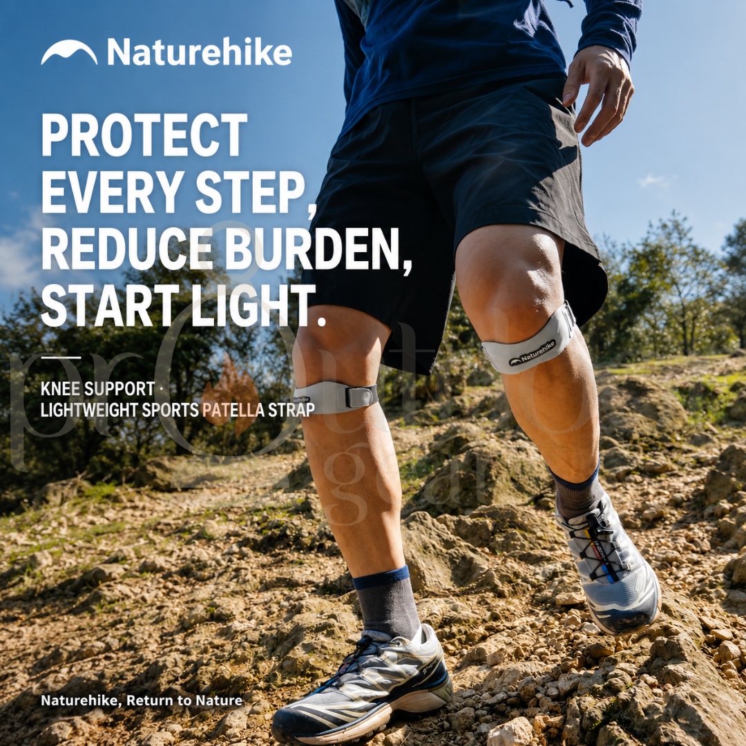 NATUREHIKE CNK2650DS013 Lightweight Sports Patella Knee Strap Running Hiking Cycling Basketball Knee Support