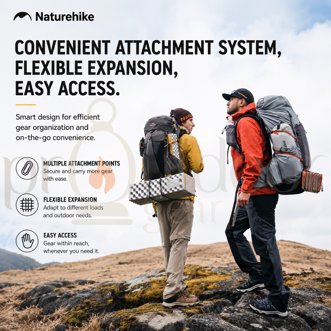 NATUREHIKE CNK2550XB018 Rock Series Hiking Backpack 2.0 60L Lightweight Trekking Backpack Outdoor Camping Travel Bag