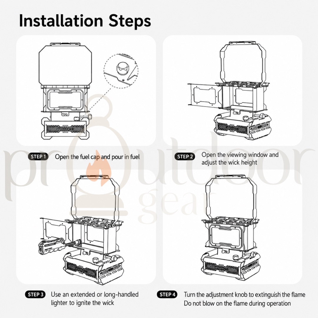 SHINETRIP A571 05 Flame Dance Fire Stove Portable Kerosene Camping Heater Cooking Stove with Storage Bag