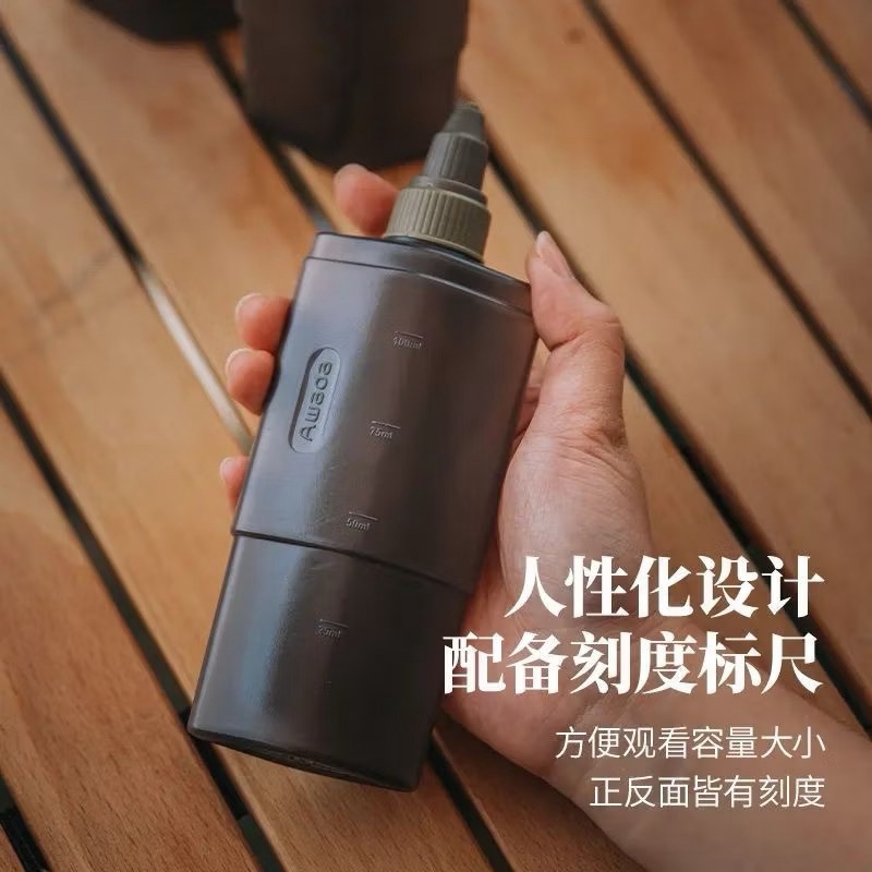 AWADA outdoor seasoning sub-bottling 3-piece set fight bottle soy sauce bottle camping stacking light seasoning box