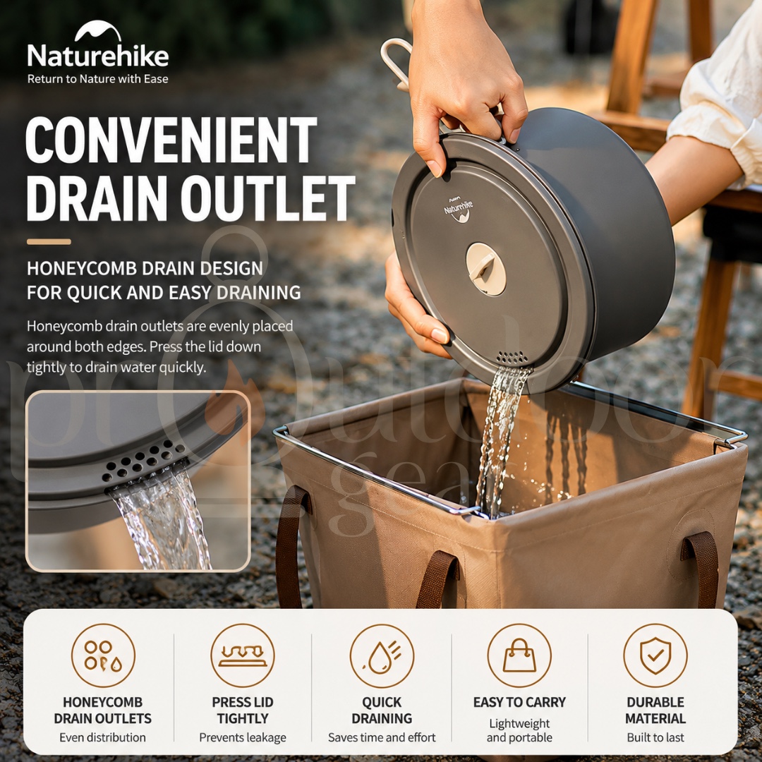 NATUREHIKE CNH22CJ002 JianXing Outdoor Camping Aluminum Alloy Pot Storage Tableware Pots Kitchenware Cooking Set