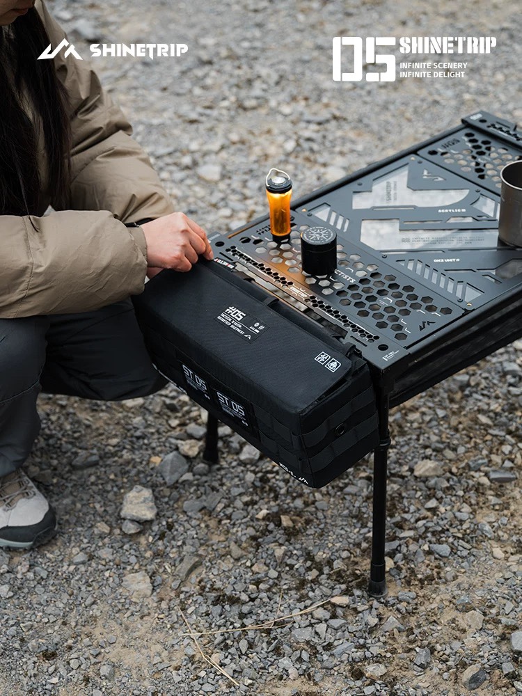 SHINETRIP A573 Tactical Cube Table Detachable IGT Camping Table Outdoor Lightweight Folding Portable Table