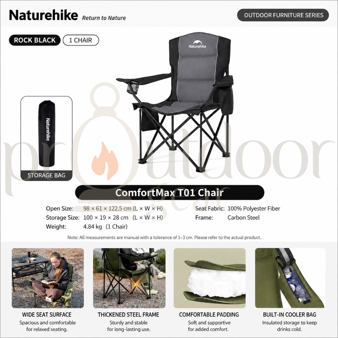 NATUREHIKE CNK2550JJ029 Comfortmax T01 Folding Camping Chair