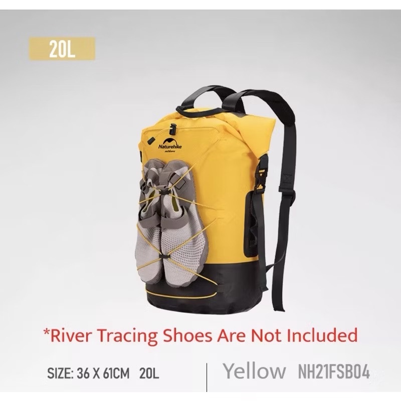 Naturehike 20L/30L/40LTPU Waterproof Backpack Ultralight Outdoor Camping Dry Wet Separation IPX6Waterproof Bag NH21FSB04