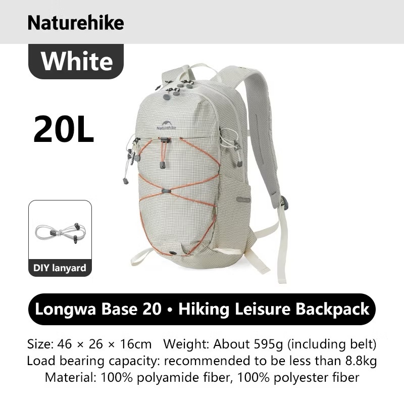 Naturehike CNK2550XB016 Longwa Base 20L Lightweight Hiking Backpack 559g Ultra-Light