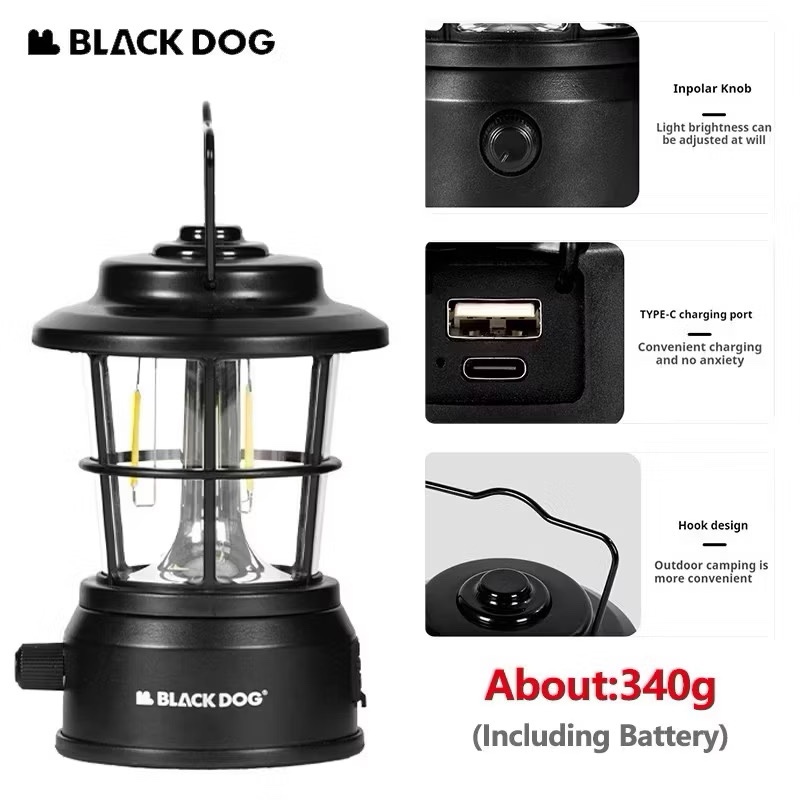 BLACKDOG Camping Lamp IPX4 Waterproof Outdoor Lantern Ultra-long Battery Light