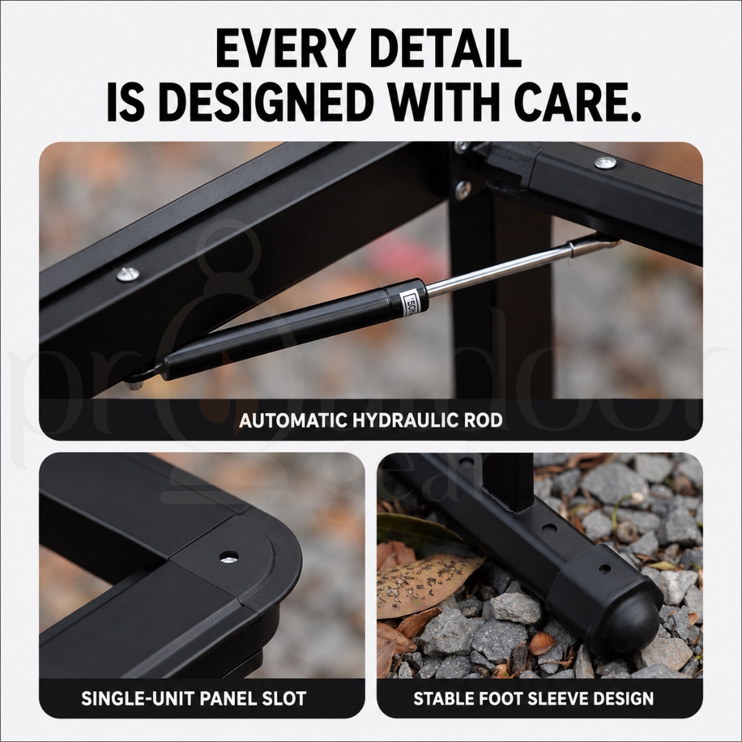 BLACKDOG CBD2650JJ013 YITAI IGT Camping Table 2.5 Unit Foldable Outdoor Aluminum Alloy Adjustable Height Portable Picnic