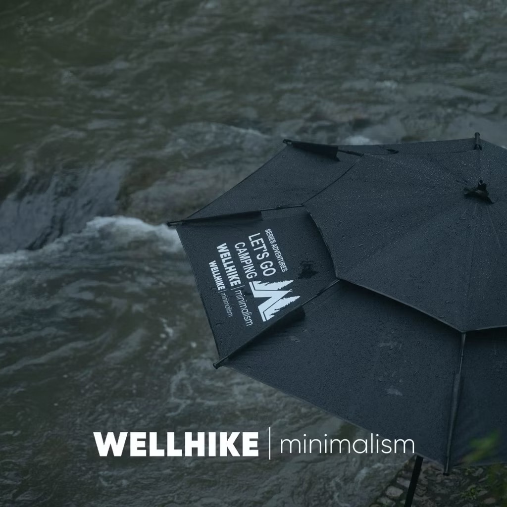WELLHIKE Fishing Umbrella Waterproof Parasol UPF50+UV Protection Beach Umbrella Camping Umbrella for Outdoor Beach
