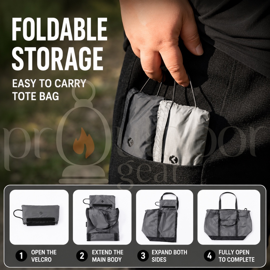 CAMPINGMOON B-86 Ultralight Foldable Tote Bag 22L 40D Nylon Waterproof Shopping Travel Camping Storage Bag