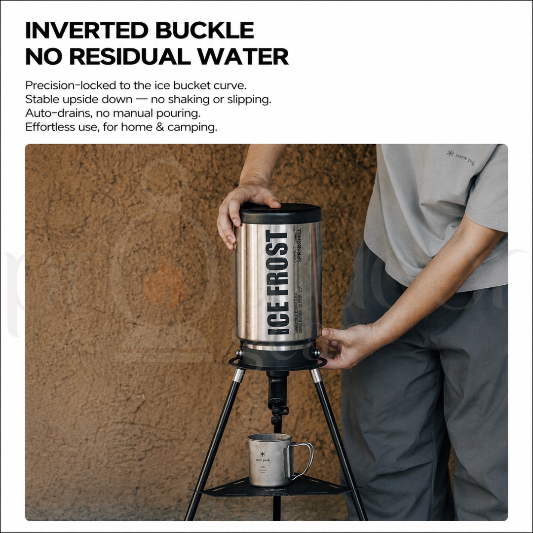 GOOUT SPRINGHILL Ice Bucket Tripod Outdoor Drink Stand Foldable Beverage Dispenser Holder Camping Water Stand