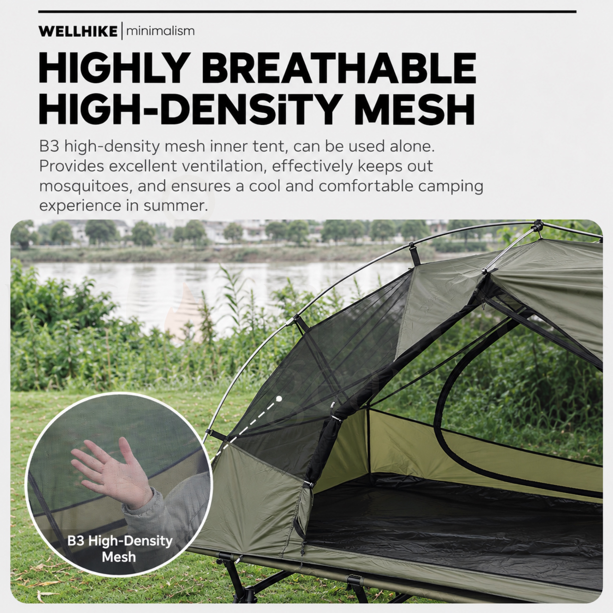 WELLHIKE Cloud Peak 2 Person Camping Tent Waterproof PU3000mm Outdoor Hiking Tent Portable Double Tent