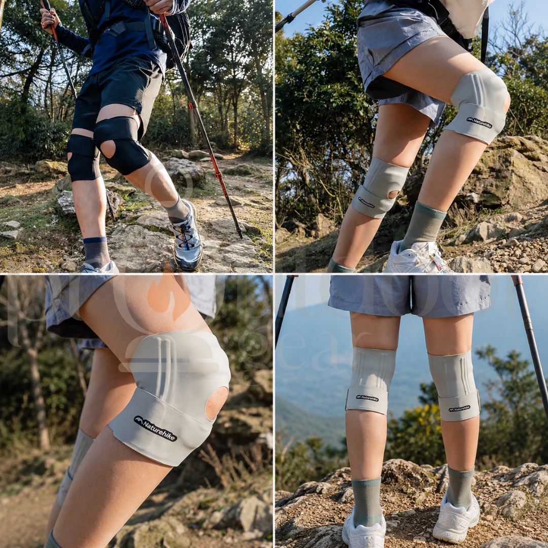 NATUREHIKE CNK2650DS015 Lightweight Knee Support Patella Knee Brace Compression Protector for Hiking Running
