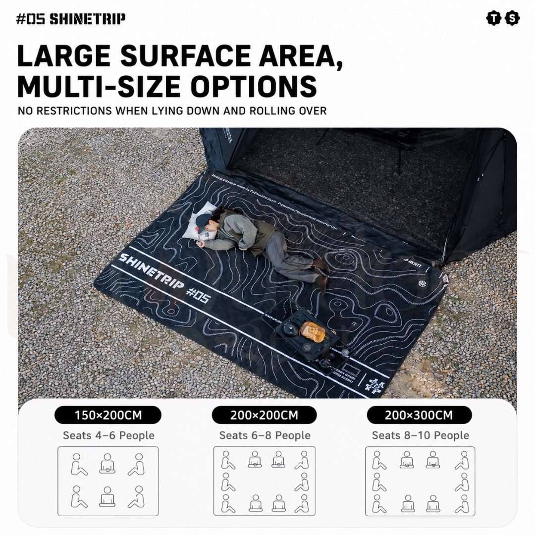 SHINETRIP A536 Outdoor Camping Ultrasonic Picnic Mat Tablecloth Portable Moisture proof Beach Blanket Waterproof Extra Large