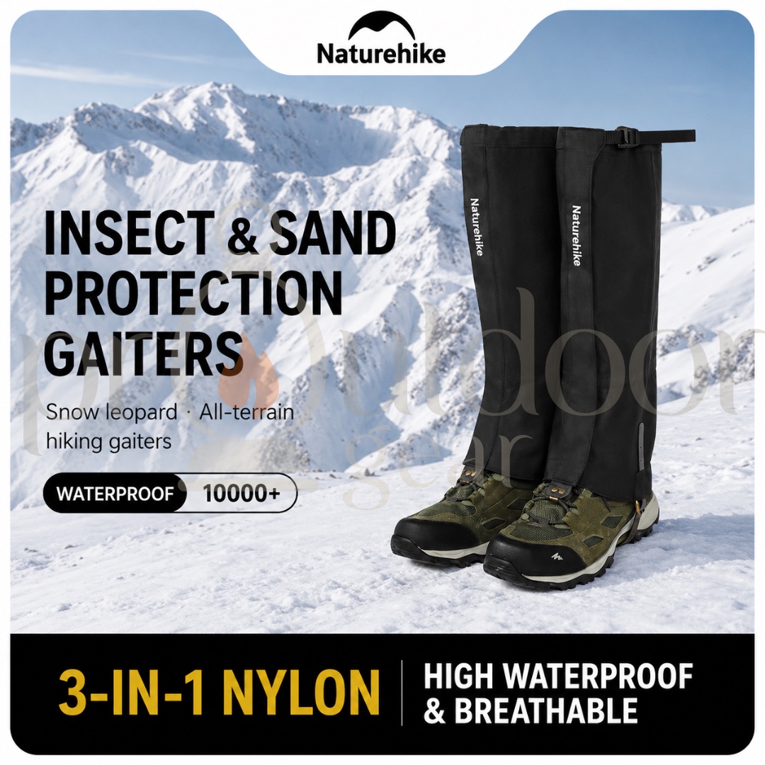 NATUREHIKE CNK2450DS011 Snow Leopard All-Terrain Hiking Gaiters Outdoor Waterproof Snowproof Breathable Leg Covers