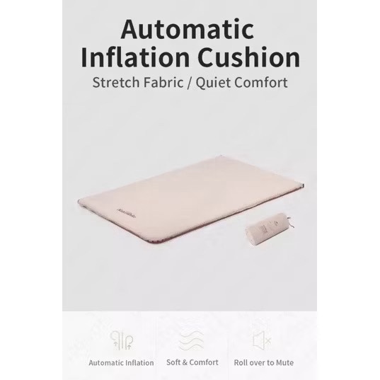 NATUREHIKE NH21FCD11 Outdoor Automatically Inflatable Sleeping Pad 30D Elastic Cloth Sponge Mute Cushion Camping