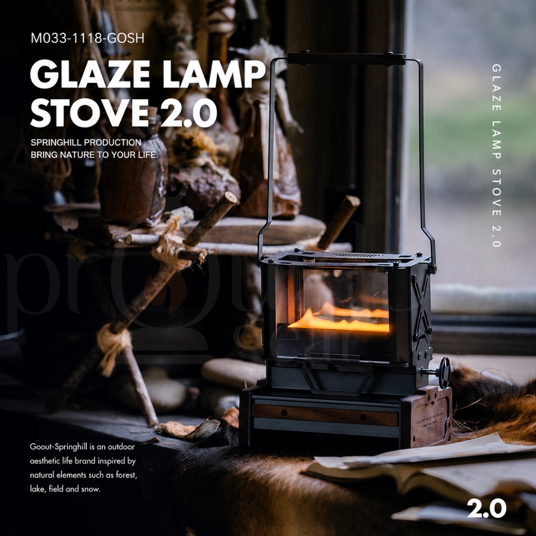 GOOUT SPRINGHILL Glaze Lamp Stove 2.0 Retro Camping Oil Lantern Heater Glass Fire Lamp Outdoor Tent Light