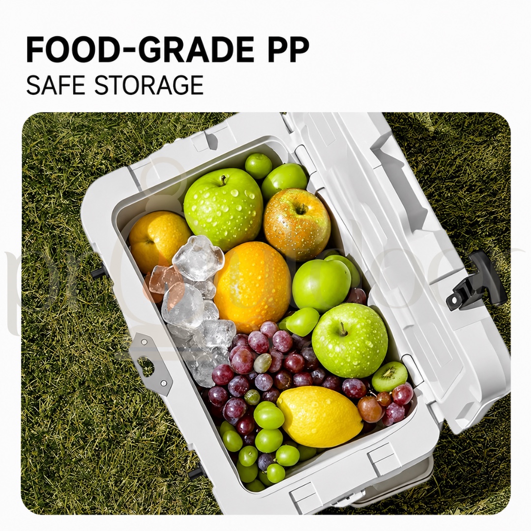 Mobi Garden 25L/36L/50L/75L Glacier Cooler Box Portable Insulated Ice with Handle and Wheels Outdoor Picnic Food Storage