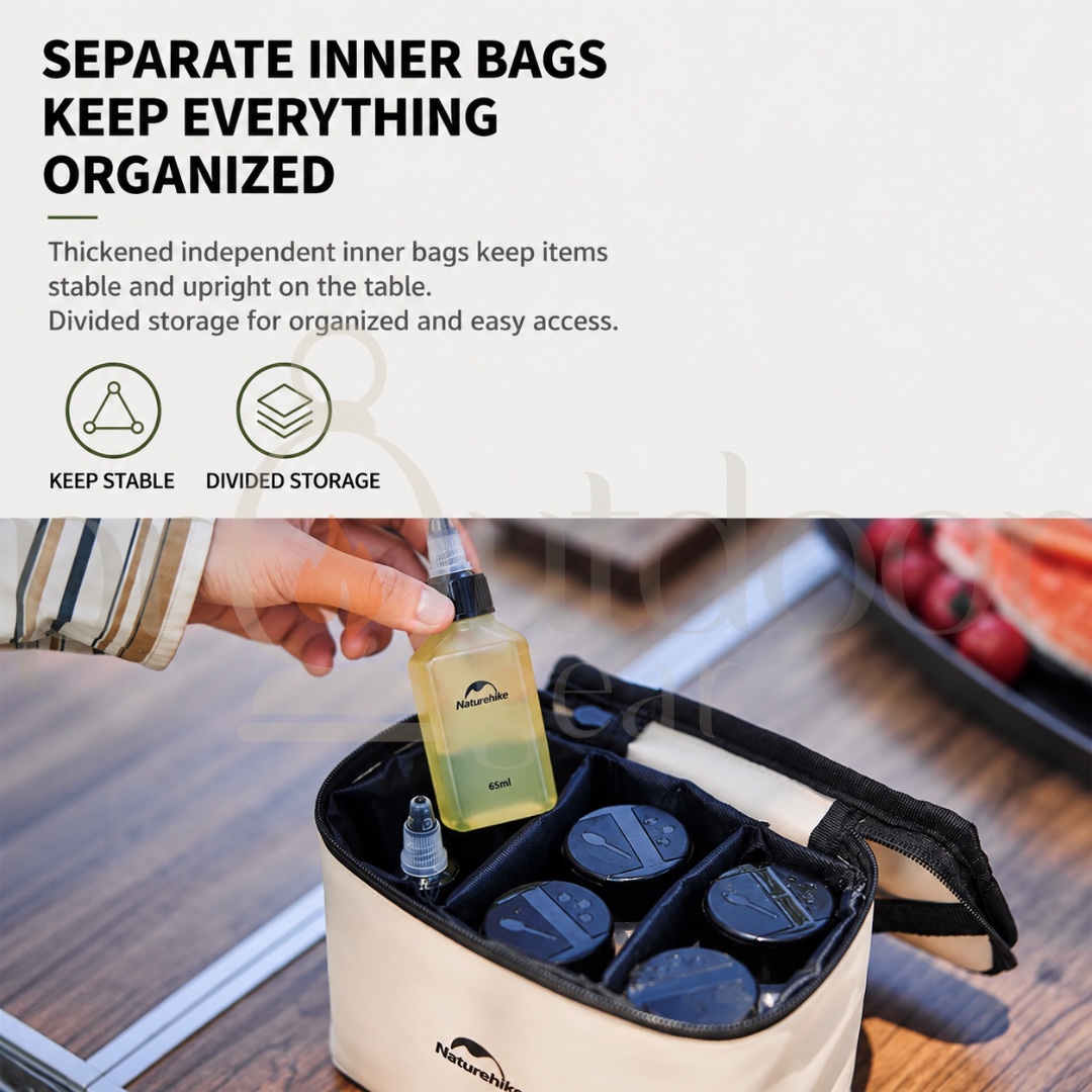 NATUREHIKE CNH22CJ043 Shiwei Camping Portable Seasoning Bottle Set Outdoor Picnic Barbecue Camping Picnic Seasoning Jar