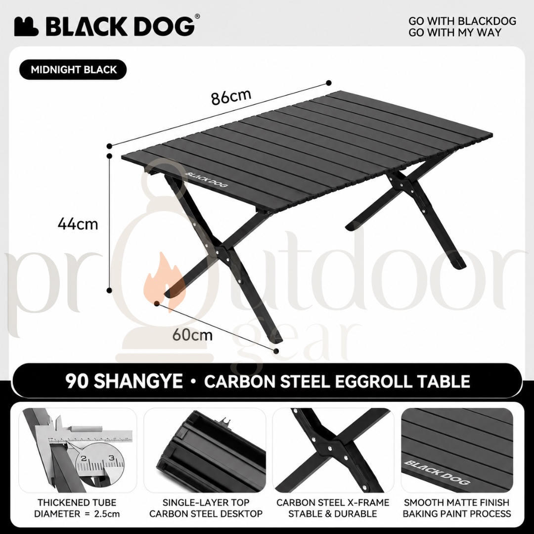 BLACKDOG SHANGYE Ueno Portable Foldable Camping Table Aluminum Alloy EggRoll Outdoor Picnic Table