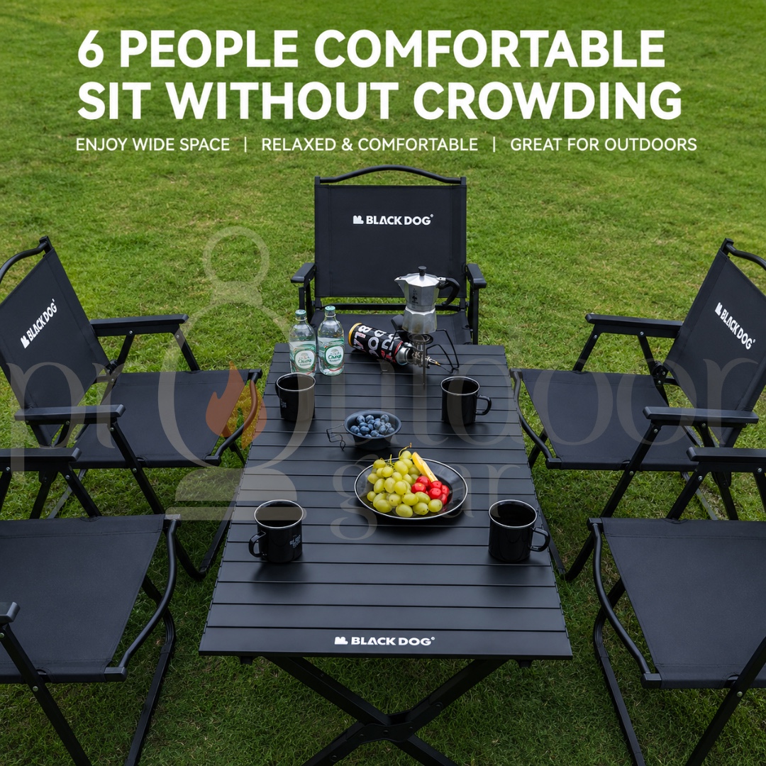 BLACKDOG SHANGYE Ueno Portable Foldable Camping Table Aluminum Alloy EggRoll Outdoor Picnic Table