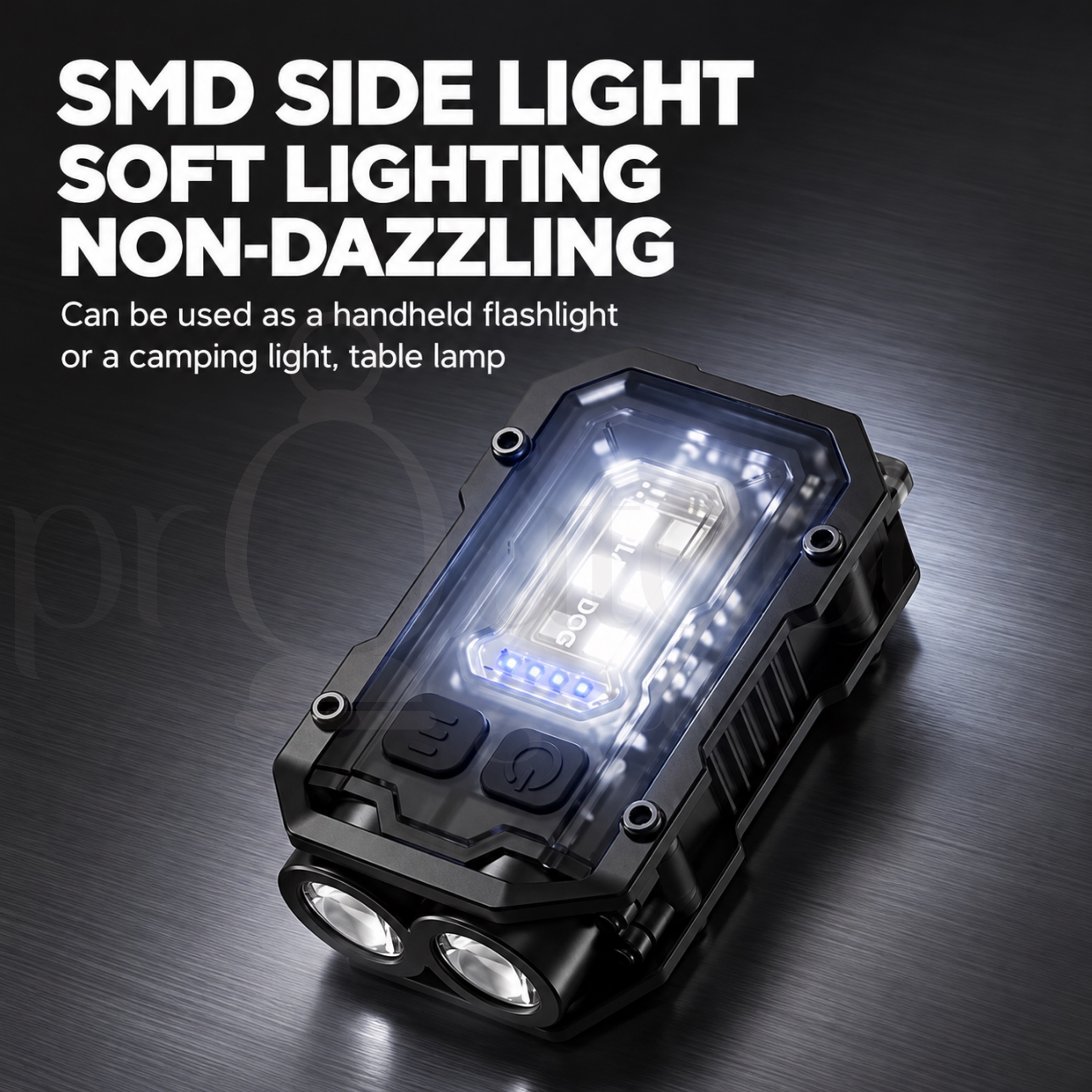 BLACKDOG CBD2650ZM012 EDC Portable Rechargeable Flashlight 283LM Dual LED Mini Torch 8 Light Modes Magnetic Base Type-C Camping Hiking Emergency Light