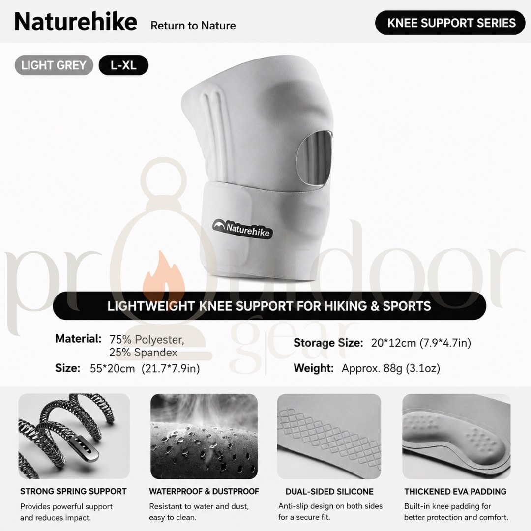 NATUREHIKE CNK2650DS015 Lightweight Knee Support Patella Knee Brace Compression Protector for Hiking Running