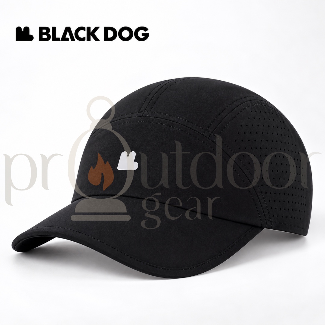 BLACKDOG CBD2650FS010 Quick Dry Running Cap UPF50+ Breathable Lightweight Sports Hiking Cycling Hat Black