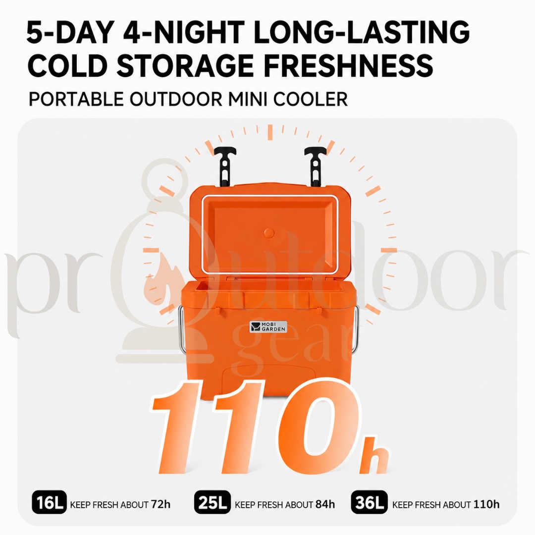 Mobi Garden 25L/36L/50L/75L Glacier Cooler Box Portable Insulated Ice with Handle and Wheels Outdoor Picnic Food Storage