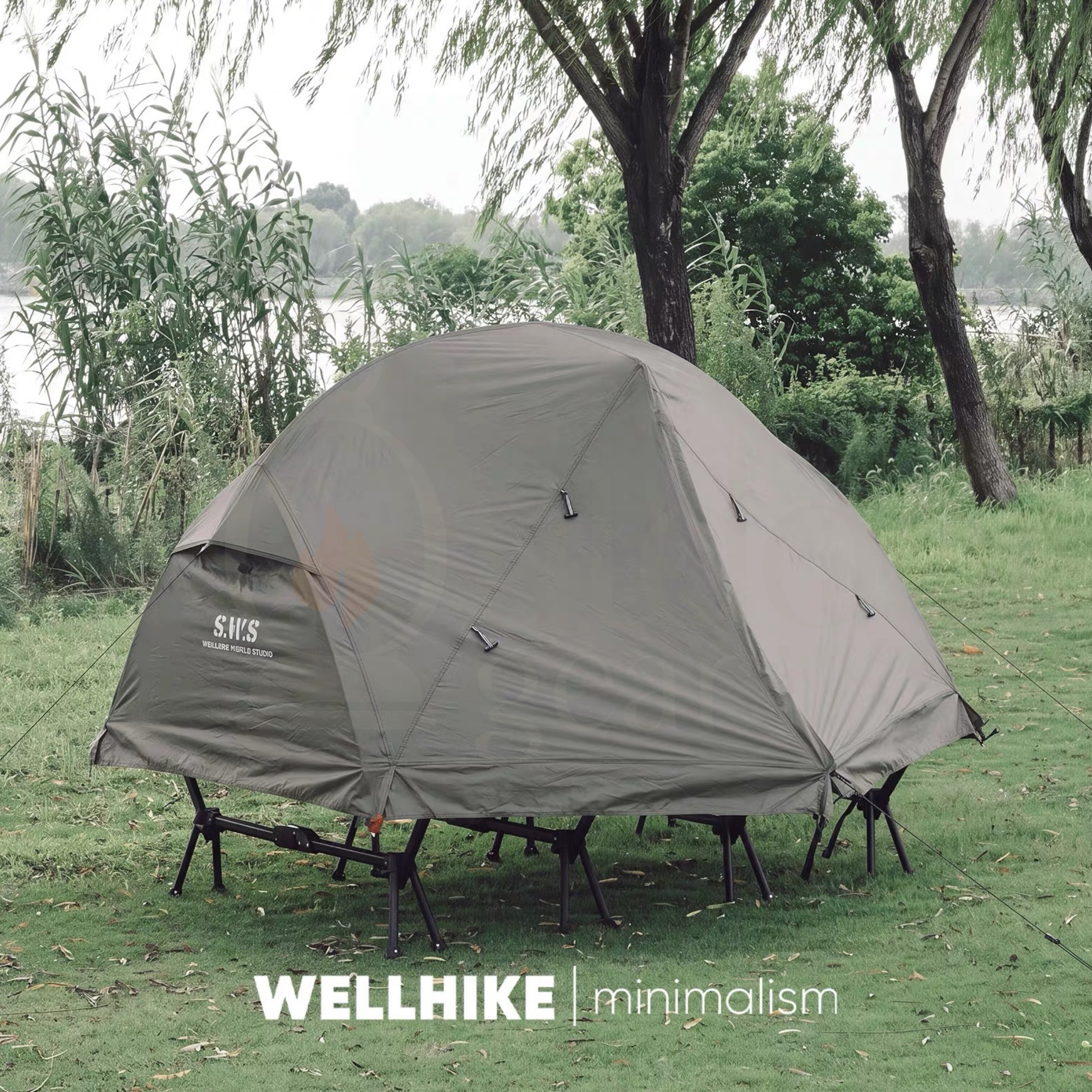 WELLHIKE Cloud Peak 2 Person Camping Tent Waterproof PU3000mm Outdoor Hiking Tent Portable Double Tent